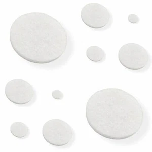 Adhesive Felt Pads - Surface Protector - Round White - Many Sizes - German Made - Picture 1 of 33