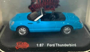 RTR HO=1/87 car auto Malibu Ford Thunderbird convertible aqua blue-built-LAYOUT - Picture 1 of 7