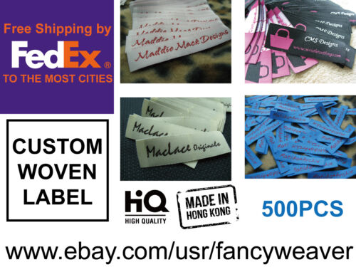500 pièces vêtements sur mesure étiquette tissée / couture / vêtement / artisanat / couture