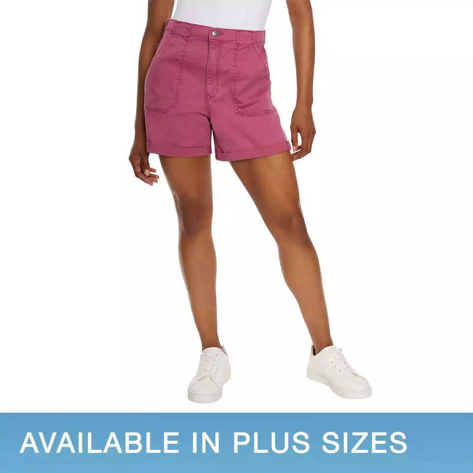 Gloria Vanderbilt Women’s Utility Shorts Cargo Stretch Twill High Rise S–XL NWT - Image 1 of 1