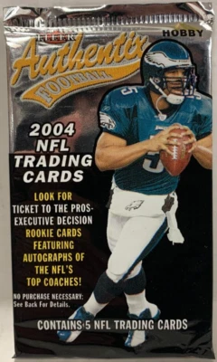 2004 FLEER AUTHENTIX NFL FOOTBALL PACK BEN ROETHLISBERGER RC AUTO NEW SEALED - Image 1 of 3