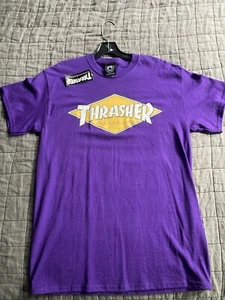 Thrasher Magazine DIAMOND LOGO Skateboard T Shirt PURPLE Medium - Picture 1 of 3