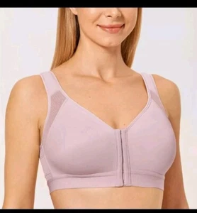 DELIMIRA Womens Full Coverage Front Closure FIRM SUPPORT Wire Free BRA SIZE 46F - Picture 1 of 7