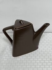 Designpac Triangular Brown Tea Pot  Stoneware Art Deco Style