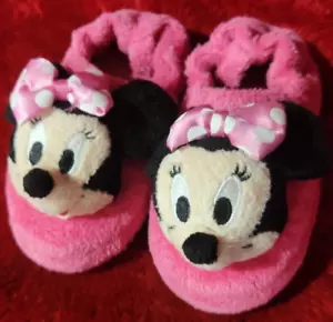 Disney Minnie Mouse Pantofole Morbide Rosa Bambino 7/8 - Foto 1 di 5