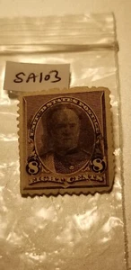 1890-93 USA 8 Cents General William Tecumseh Sherman SC#225 Stamp Idsa30. - Picture 1 of 1