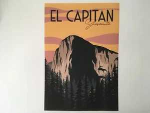 National Parks Poster Yosemite Park Wall Art Canvas Print El Capitan - Picture 1 of 5