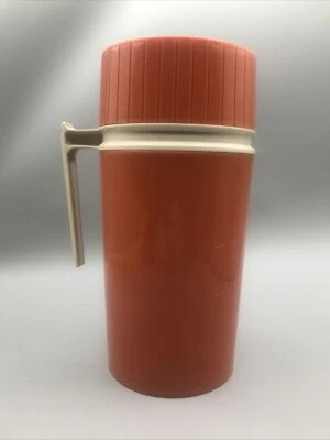 Termo Vintage Retro 1 Pinta Naranja CALIENTE/FRÍO Bebida Sopa Con Taza Modelo 7202 Foto 1 de 3