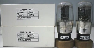 UU7 Mazda RECTIFIER AUDIO Made in England AVO 160 Tested TUB 1MP #861009 861013 - Picture 1 of 10