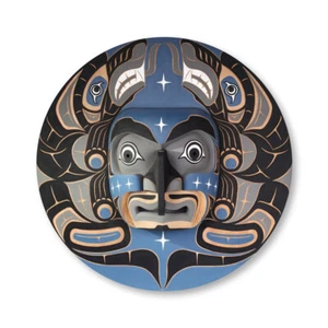 Northwest Coast Native Moon Mask Red Cedar - Bild 1 von 3