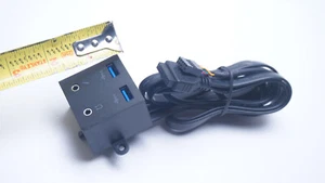 Obsidian Series™ 250D USB 3.0/Audio I/O Panel, 2"x2" W/ 24" Cable - Picture 1 of 4