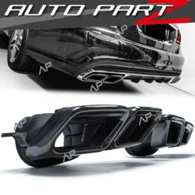 2x embellecedores de tubo de escape negro para Mercedes E Kl. W212 S212 E63 AMG 13+ - Imagen 1 de 4