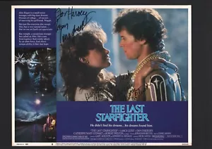 Lance Guest & Catherine Mary Stewart - Tarjeta de vestíbulo autógrafa firmada - Última estrella - Imagen 1 de 1