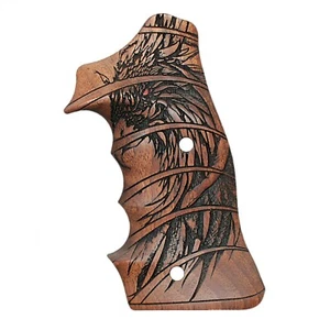 Empuñaduras de madera de nogal Roundbutt marco S&W 357 KL - Imagen 1 de 1