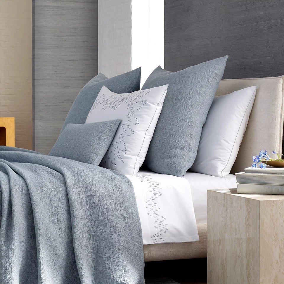 MATOUK PACIFIC PEBBLED COTTON TWIN COVERLET BLANKET - Image 1 of 2