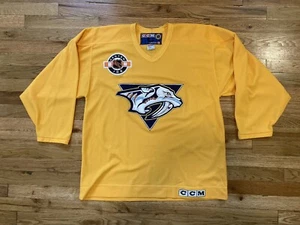 Nashville Predators NHL Practice Jersey Yellow CCM Center Ice Adult Men Large L - Picture 1 of 7