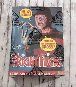 Caja de cera Topps Fright Flicks BBCE sin abrir 1988 - Imagen 1 de 6