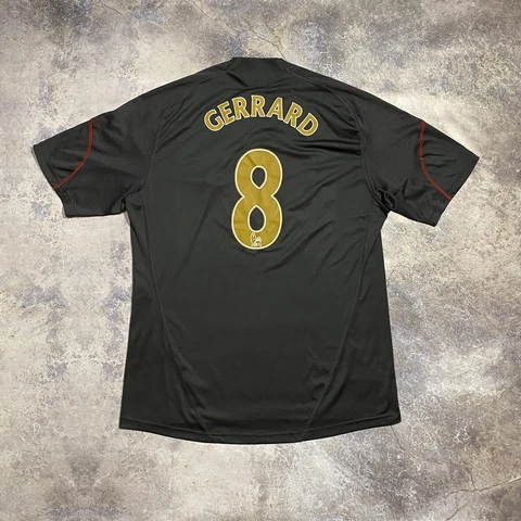 Adidas Liverpool 2009-2010 Away #8 GERRARD SOCCER SHIRT FOOTBALL JERSEY Cover