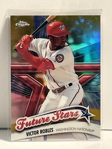 Inserto Victor Robles 2020 Topps Chrome Gold Future Stars SSP/50 spedizione gratuita - Foto 1 di 3