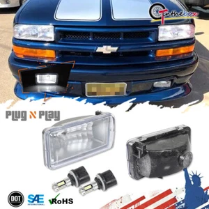 FOR 98-04 CHEVY S10 PICKUP BLAZER CHROME/CLEAR CORNER BUMPER DRIVING FOG LAMP 2X - Bild 1 von 10