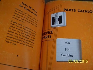International 914 Mähdrescher Teile Handbuch - Bild 1 von 2