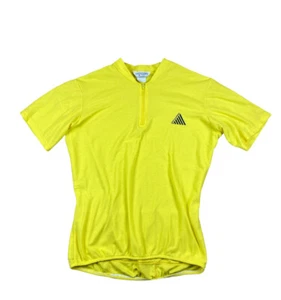 Cannondale maglia ciclismo uomo gialla maglia manica corta 1/4 zip taglia XL USA - Foto 1 di 3