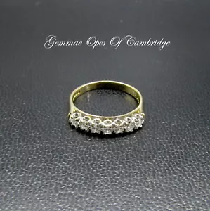 18k 18ct Gold Diamond Ring 7 Stone Size N 1/2 3.46g 0.33ct Diamonds - Picture 1 of 10