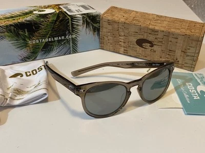 Costa "DEL MAR" Polarized Sunglasses Shiny Taupe/Gray Silver Mirror 580G Glass - Image 1 of 4
