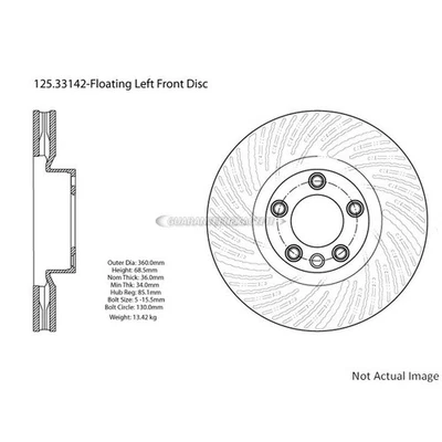 For Porsche Cayenne & Volkswagen Touareg Centric Front Brake Rotor Disc DAC - Image 1 of 2