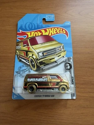 2019 Hot Wheels SUPER CHROMES 1/5 Custom '77 Dodge Van 23/250 (ub) - Image 1 of 2