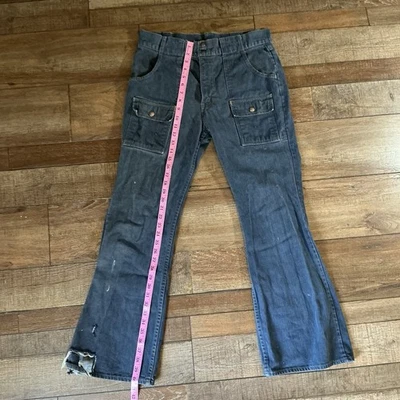 Vintage Levi’s 1960s Orange Tab Cargo Jeans USA Made 32x30 Rare 2818 Worn In - Image 1 of 4