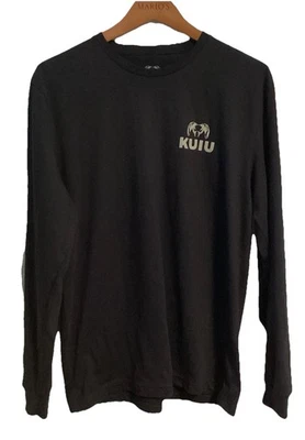 🍁KUIU Logo Long Sleeve T-shirt~Tee~Black~Men’s SLIM FIT Large~Free Shp-EUC - Image 1 of 4