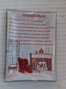 DE COLECCIÓN-Grandpa’s Saying, plato rectangular de vidrio pintado, regalo para abuelo - Imagen 1 de 4