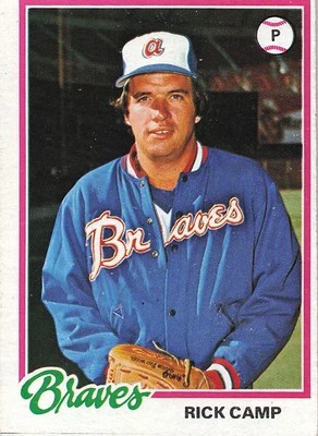 1978 Topps #349 Rick Camp, NM - Image 1 of 2