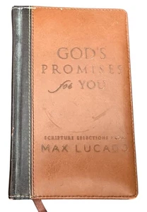 Scripture Selections by Max Lucado Leather Bound Pocket God's Promises for You - Picture 1 of 24