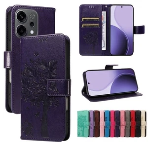 For Oppo A60 A3 A5 A79 Find X8 Reno 13 12 11 Luxury Tree Wallet Case Phone Cover - Picture 1 of 24