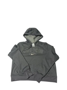 Nike Boys Athletic Hoodie Gray Size L Youth Pullover Sweatshirt Logo Sportswear - Picture 1 of 6