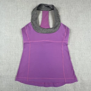 Lululemon Tanktop Damen 6 lila meliert grau U-Ausschnitt Racerback Yoga Fitnessstudio - Bild 1 von 9