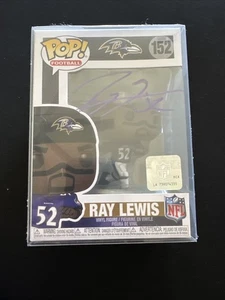 RAY LEWIS AUTOGRAPHED BALTIMORE RAVENS FUNKO POP! #152/ BECKETT COA - Picture 1 of 6