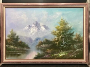 Original Künstler signiert Berg Fluss Landschaft Ölgemälde, gerahmt - Bild 1 von 10