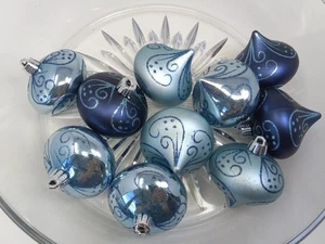 Lote de 10 adornos azules Hanukkah embellecidos cebolla resistente a la rotura Navidad 2,5" - Imagen 1 de 6