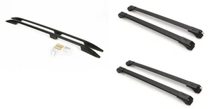 Roof rails and Cross Bars Set for VW Transporter T5 T6 Long 2003-2020 Black - Bild 1 von 3