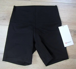 NEW LULULEMON WOMENS ALIGN HR 6" SHORTS BLACK NULU HIGH RISE GYM RUN 6 - Picture 1 of 4