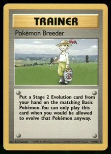 Pokemon Breeder 076/102 Rare Unlimited NM Pokemon Base Set (Shadowless) - Picture 1 of 2