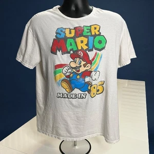 Super Mario “Made in ’85” Retro T-Shirt XL - Official Nintendo White Tee - Picture 1 of 8