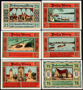 AKEN 1921 "Wooden Riverboats, Beaver" Complete German Notgeld w/o Watermark - Picture 1 of 2
