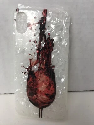Wine Glass Splash Mosaic Rubber Skin for iPhone 8 Or iPhone X New No Box - Image 1 of 2