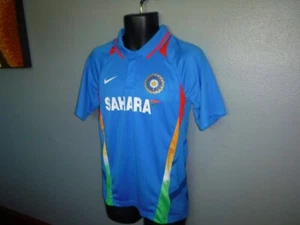 Nike INDIA National Cricket TEAM jersey Shirt Mens SMALL shirt MORGAN #10 Top - Picture 1 of 6