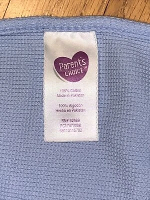 Parent's Choice Walmart Blue Thermal Waffle Weave Blanket/Lovey - Image 1 of 4