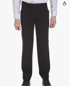 Calvin Klein Boys' Flat-Front Bi-Stretch Dress Pant Straight Leg Fit Belt Loo... - Picture 1 of 2